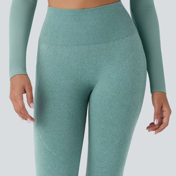Halara Seamless High Waisted Tummy Control Butt Lift 7/8 Leggings L Large NEW - Picture 8 of 12